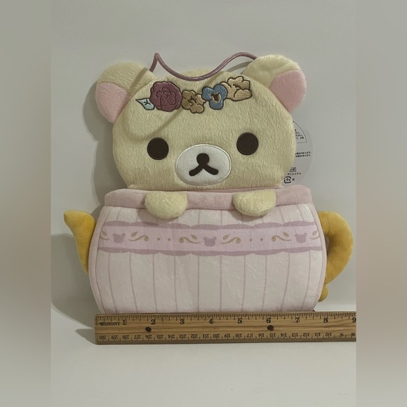 Korilakkuma Chairoikoguma Plush Wall Hanging with Pocket - Picture 8 of 9